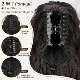 ORSUNCER curly ponytail extension in natural light