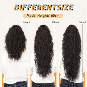 ORSUNCER curly ponytail extension side view displaying texture