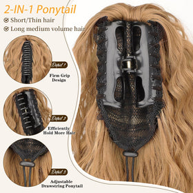ORSUNCER ponytail extension displayed on a mannequin