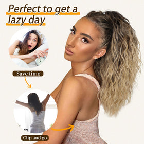 ORSUNCER ponytail extension displayed on a model