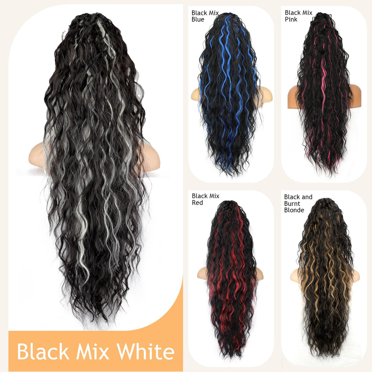 ORSUNCER ponytail extension displayed with packaging