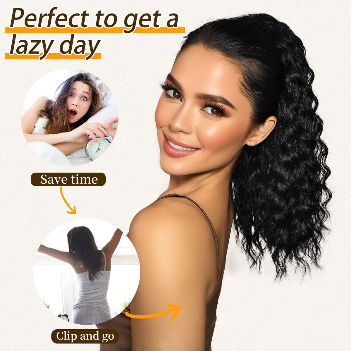 ORSUNCER ponytail extension in a lifestyle setting