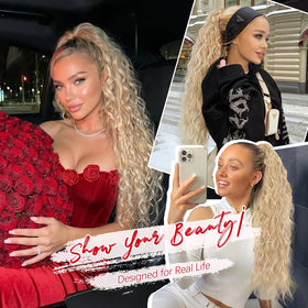 ORSUNCER ponytail extension in lifestyle setting