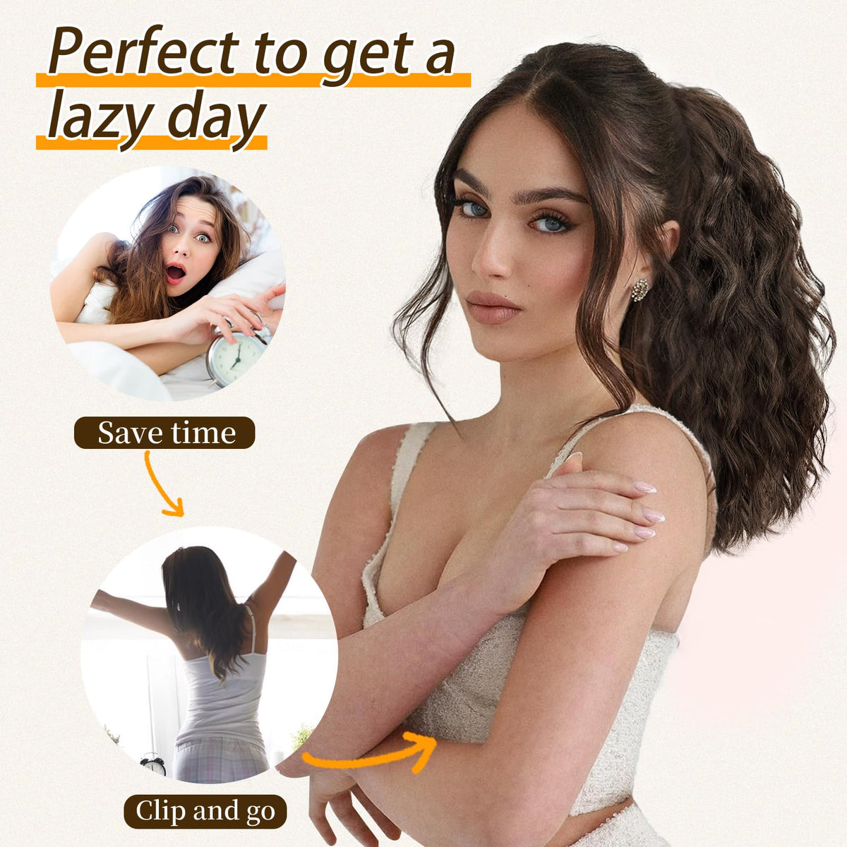ORSUNCER ponytail extension in natural light