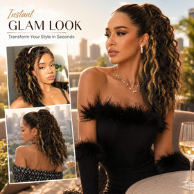 ORSUNCER ponytail extension on model