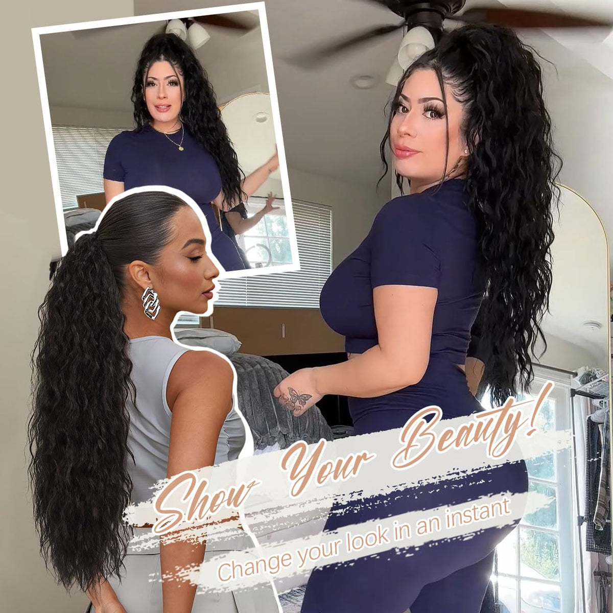 ORSUNCER ponytail extension packaging