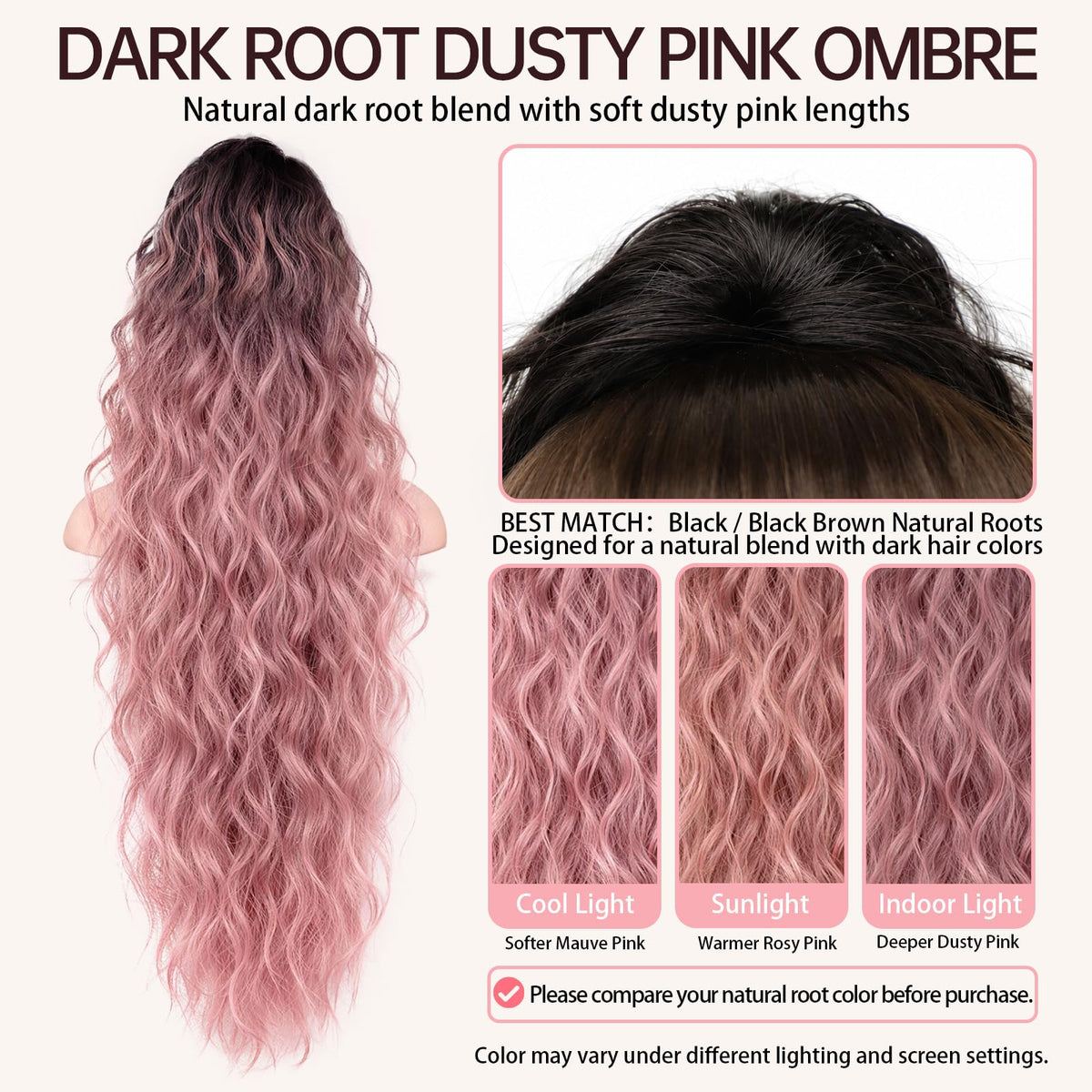 ORSUNCER ponytail extension packaging