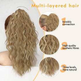 ORSUNCER ponytail extension showing claw clip
