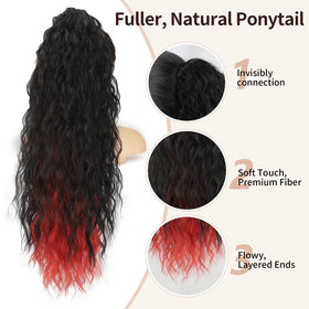 ORSUNCER ponytail extension showing claw clip detail