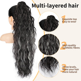ORSUNCER ponytail extension showing claw clip detail