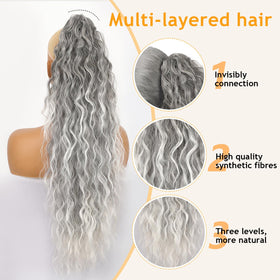 ORSUNCER ponytail extension showing claw clip detail