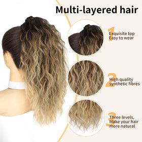 ORSUNCER ponytail extension showing claw clip detail