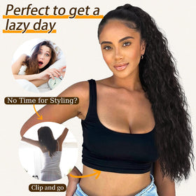ORSUNCER ponytail extension showing soft texture