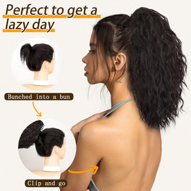 ORSUNCER Ponytail Extension showing texture and colour