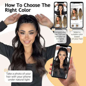 ORSUNCER ponytail extension side view