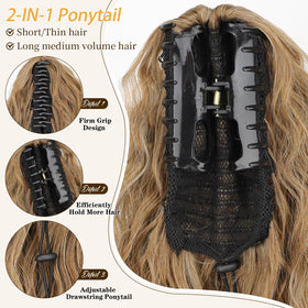 ORSUNCER ponytail extension worn in a casual hairstyle