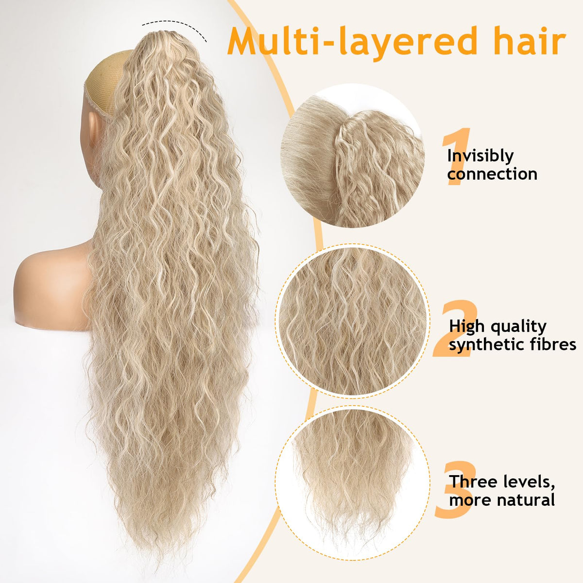 ORSUNCER Ponytail Extension worn in a casual hairstyle