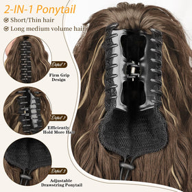 ORSUNCER wavy ponytail extension displayed on a mannequin