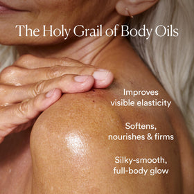 OSEA Undaria Algae Body Oil with citrus fruits background