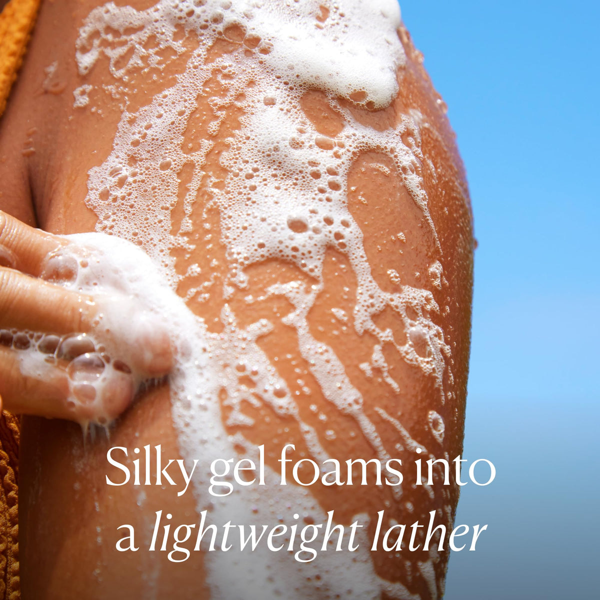OSEA Undaria Algae™ Body Wash lather on skin