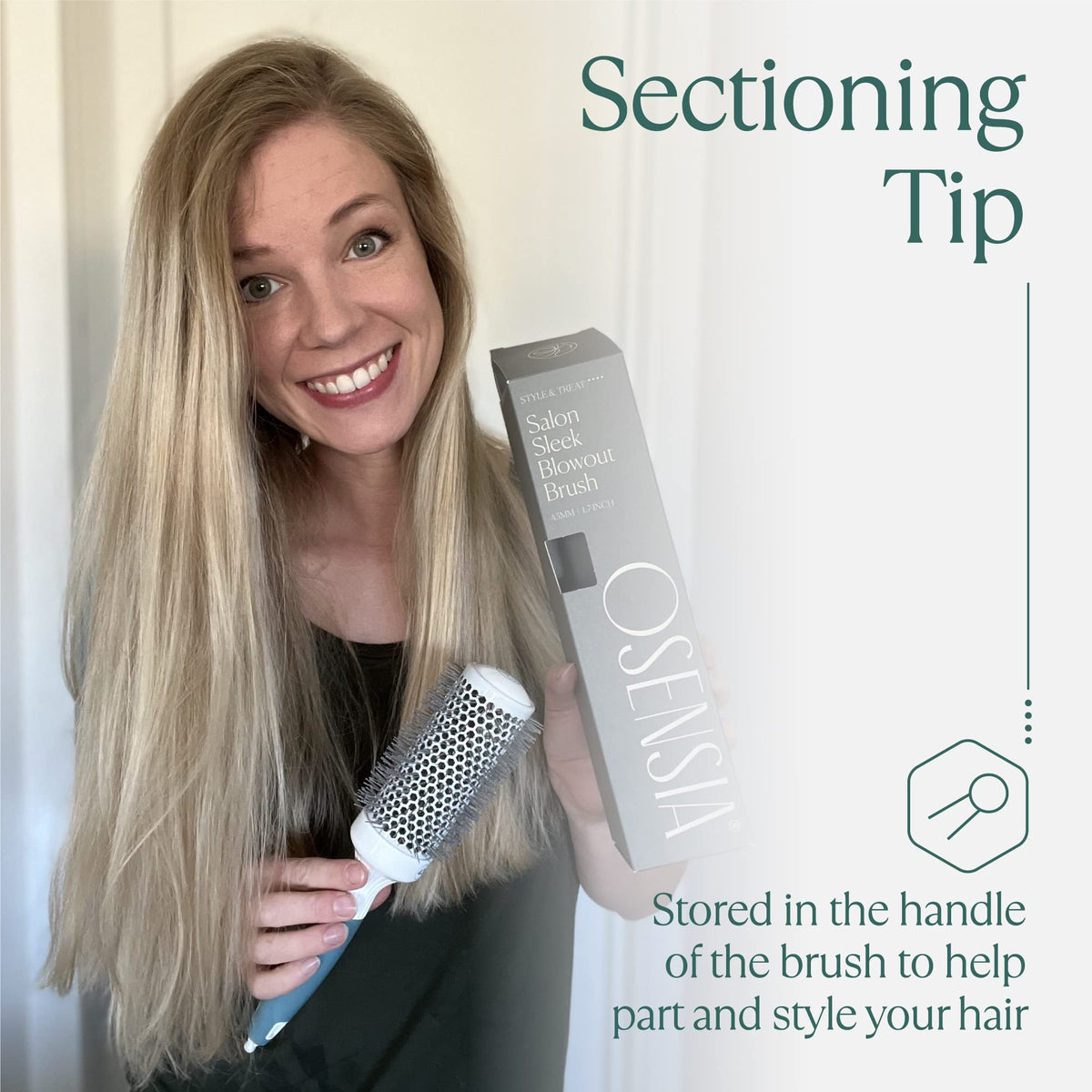 Osensia brush set with ergonomic handle for comfortable grip
