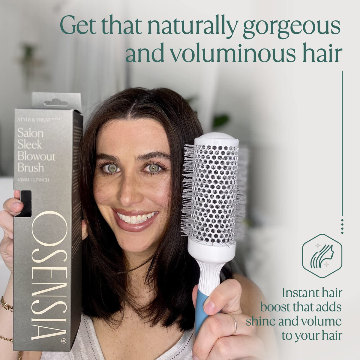 Osensia Medium Round Brushing Brush packaging