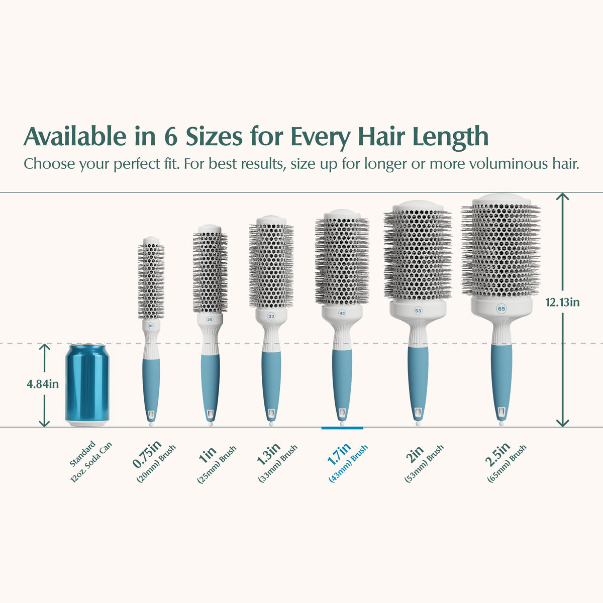 Osensia Medium Round Brushing Brush side view