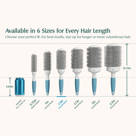 Osensia round brush in hand demonstrating ergonomic design