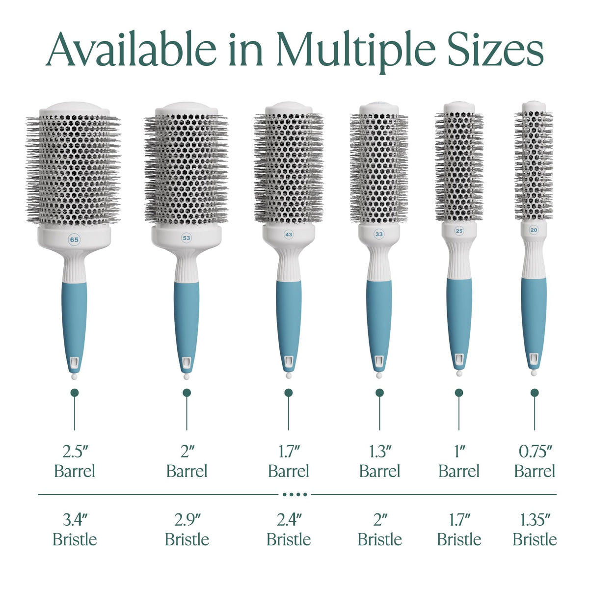 Osensia Round Brush in use with styled hair
