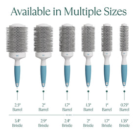 Osensia Round Brush in use with styled hair