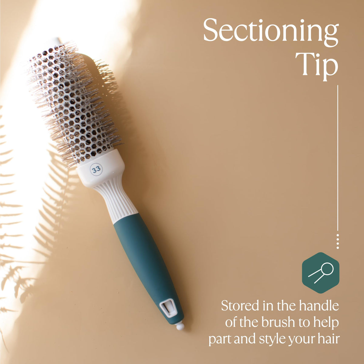 Osensia round brush with highlighted ceramic barrel