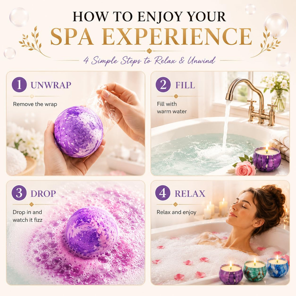 Osmanthus bath bomb from OFUN set