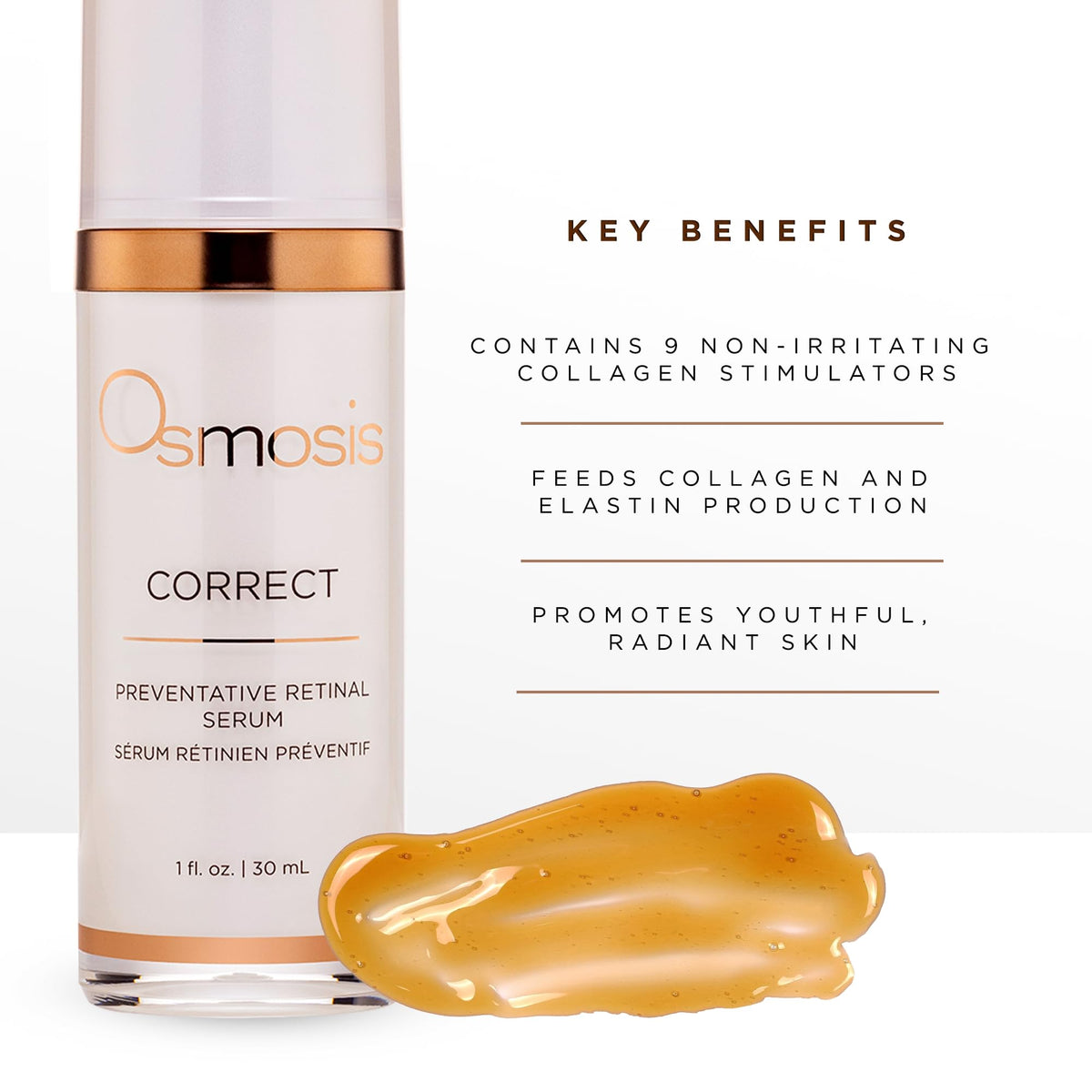 OSMOSIS Correct Retinal Serum application on skin