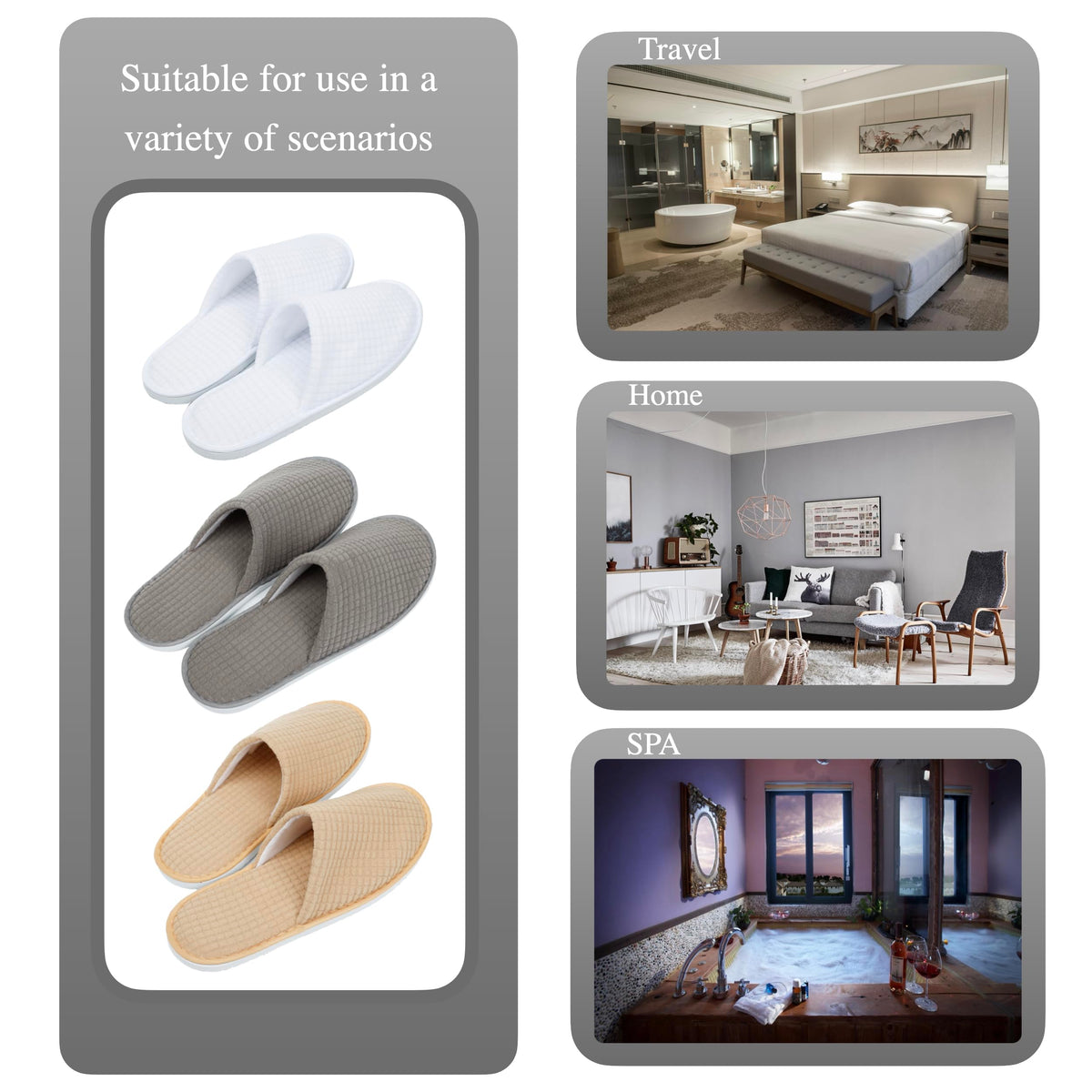 OSTADARRA spa slippers displayed with other beauty products