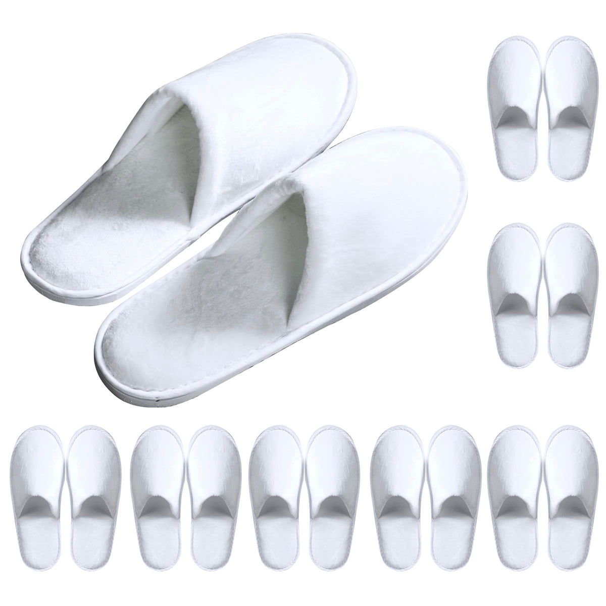 OSTADARRA spa slippers front view in white