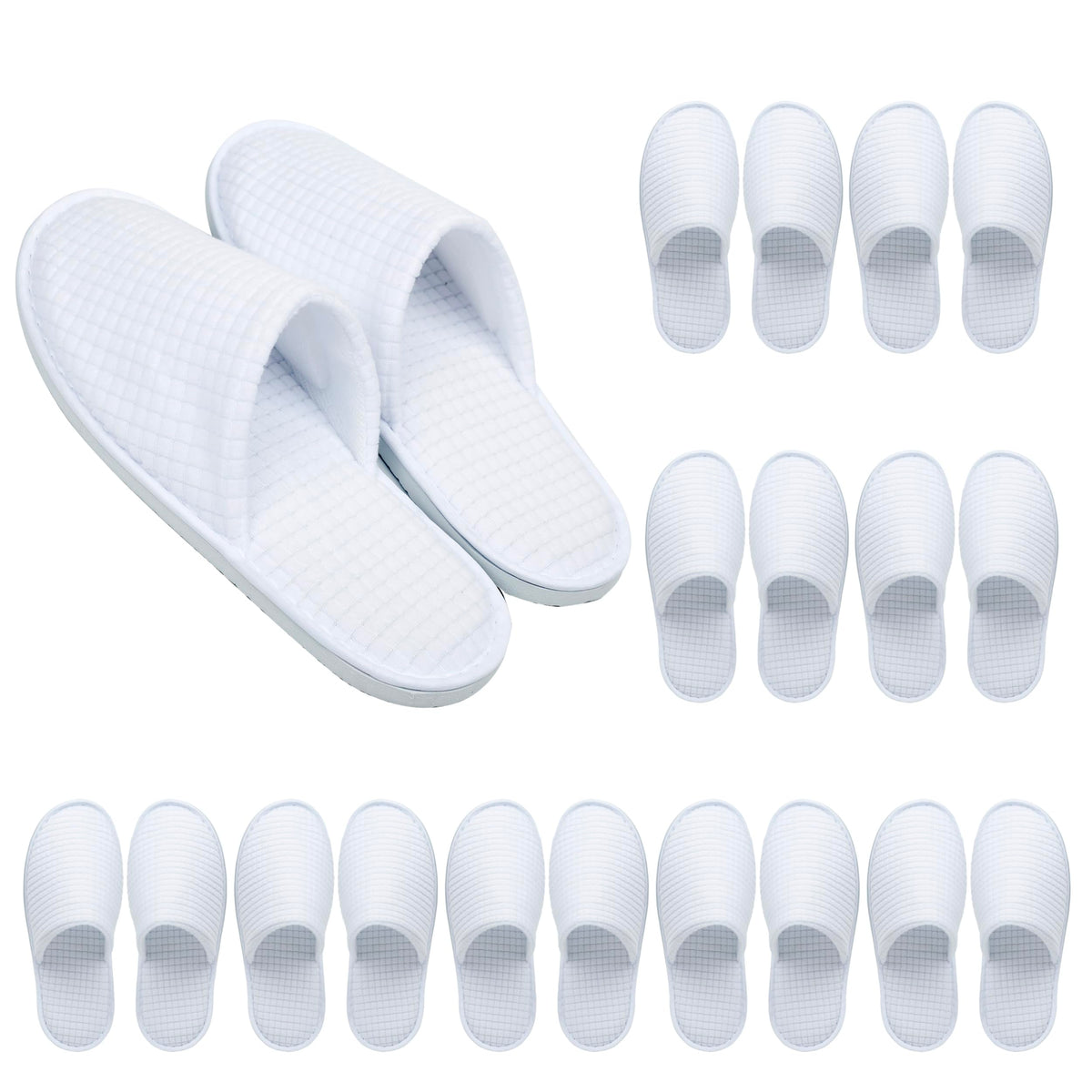 OSTADARRA Spa Slippers front view in white