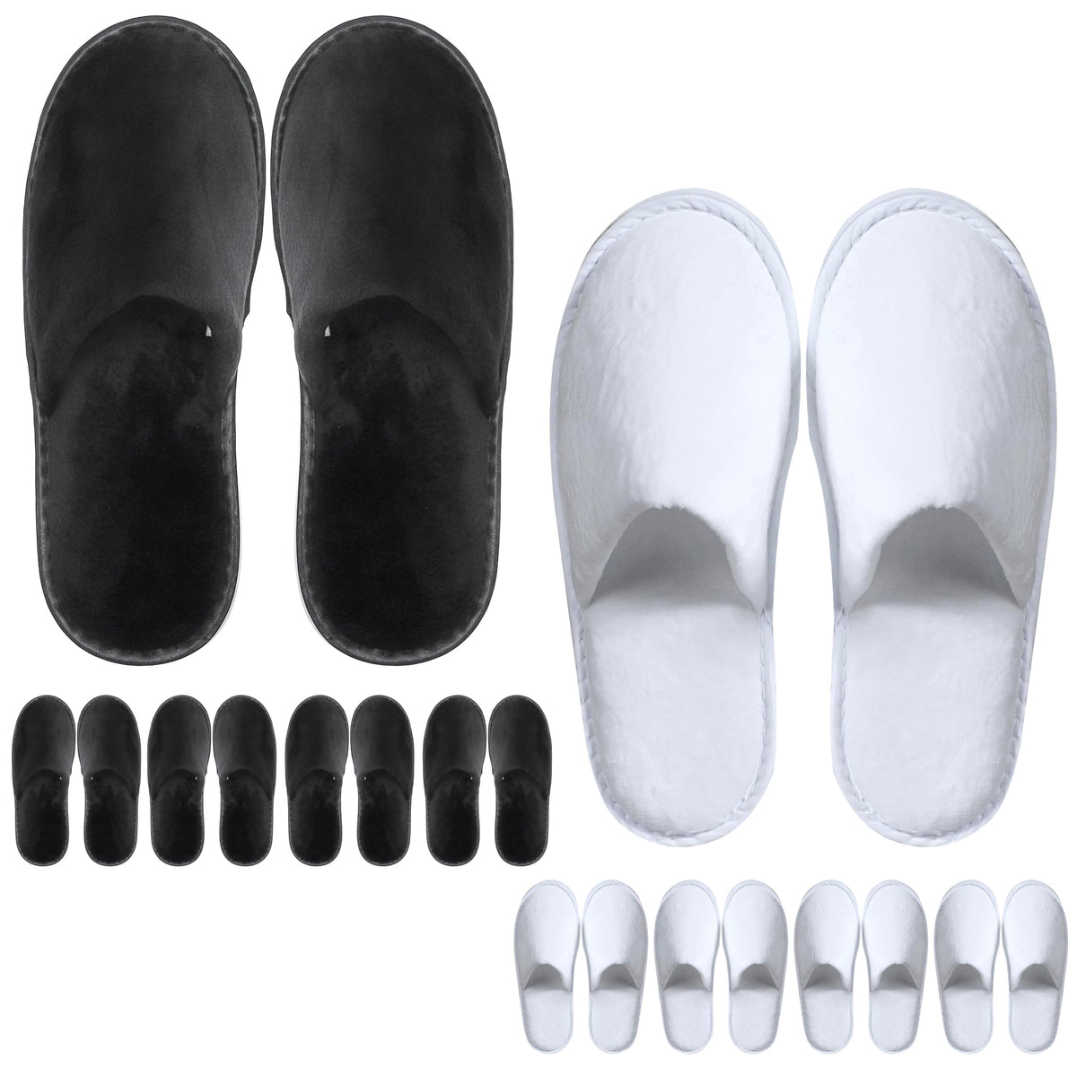 OSTADARRA spa slippers front view, soft velvet material