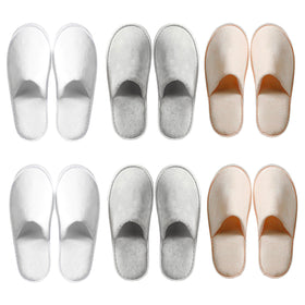 OSTADARRA spa slippers front view with soft crystal velvet