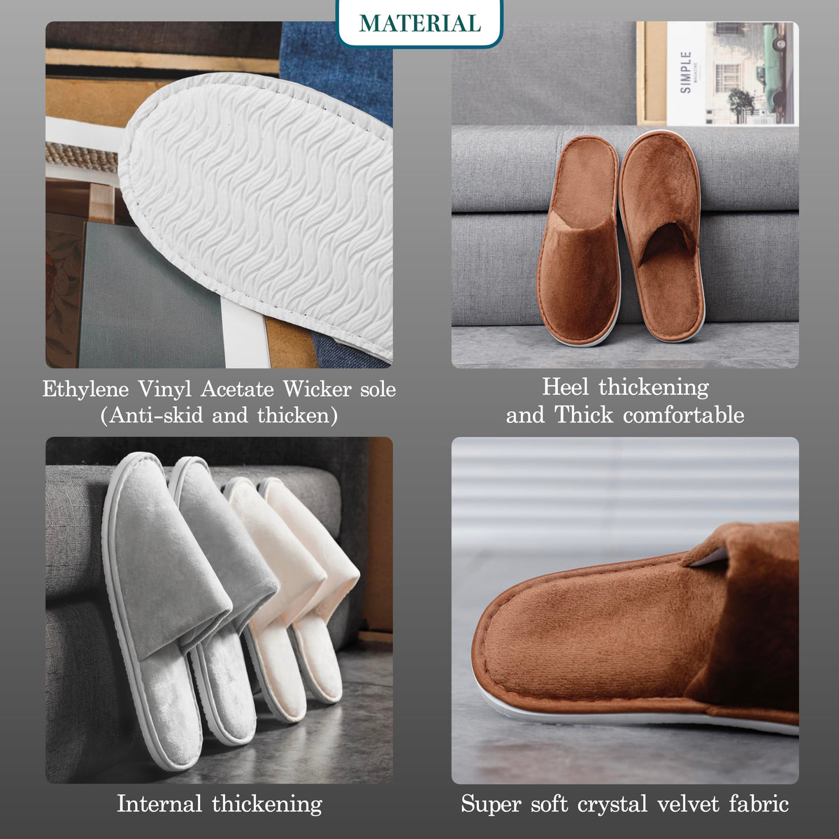 OSTADARRA Spa Slippers in use on a bathroom floor