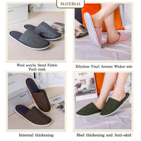 OSTADARRA Spa Slippers laid flat showing size details