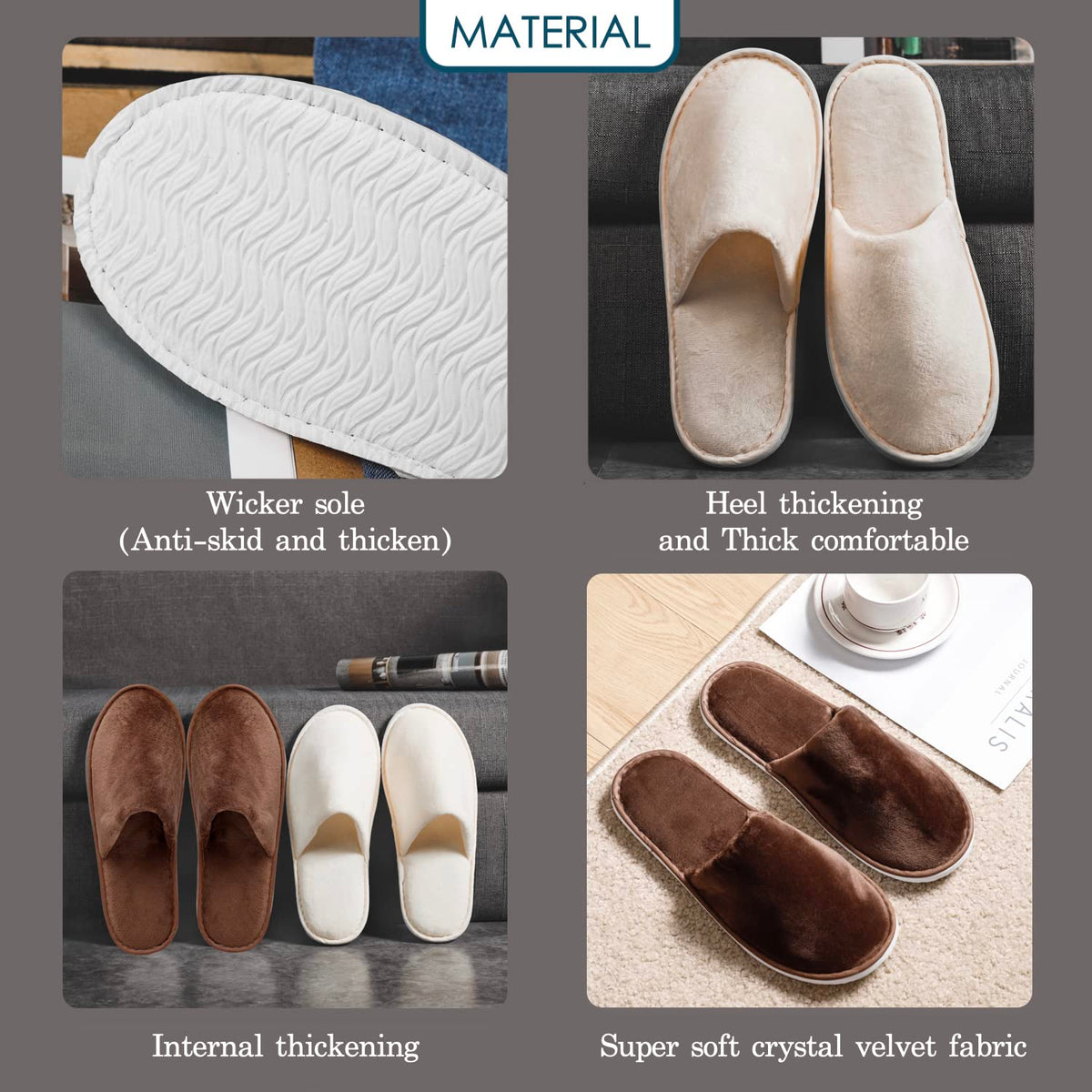 OSTADARRA Spa Slippers laid out on a bathroom floor