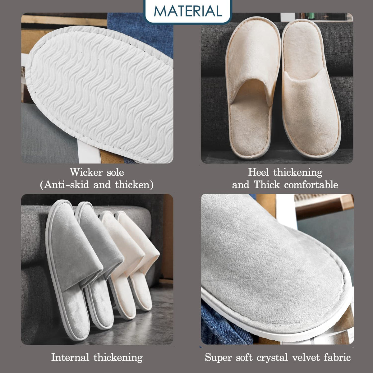 OSTADARRA Spa Slippers on a bathroom floor