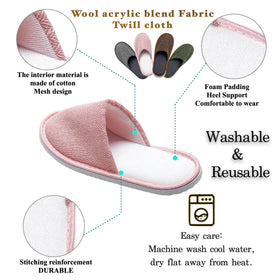 OSTADARRA Spa Slippers packaging with size details