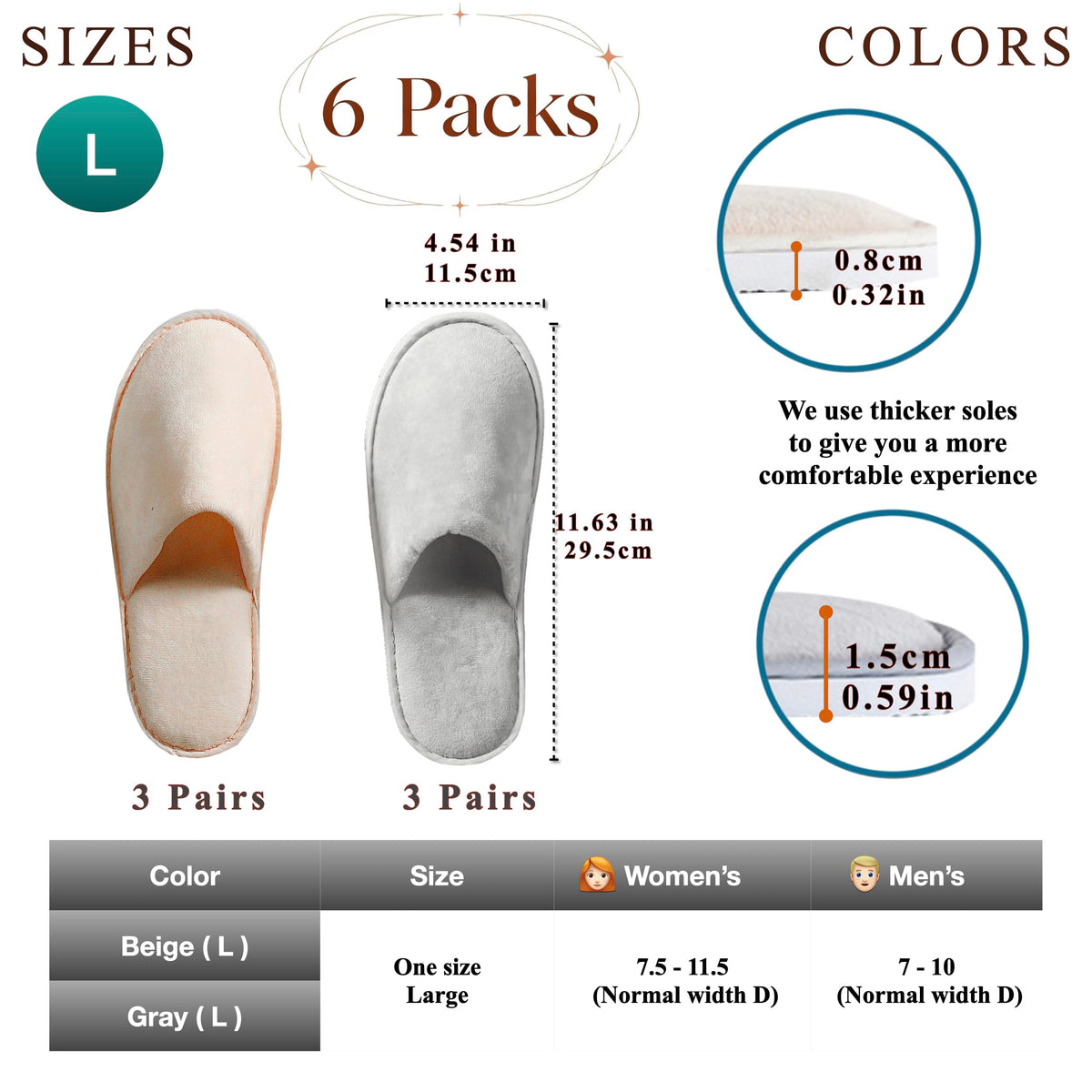 OSTADARRA Spa Slippers side view with non-slip sole