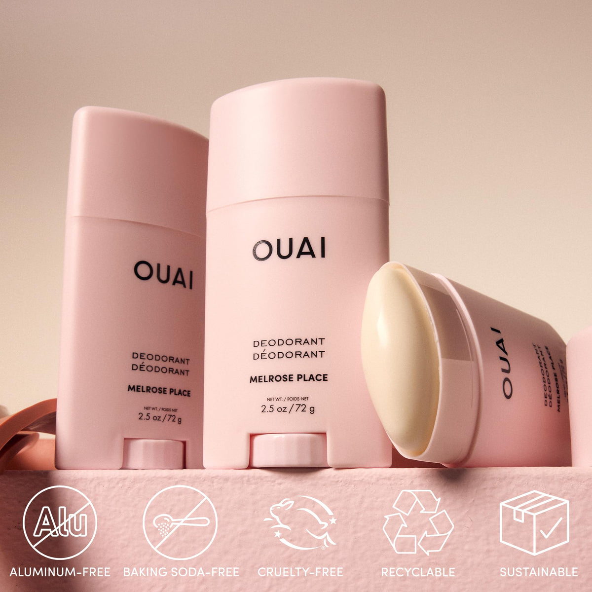 OUAI Aluminum Free Deodorant Melrose Place 2.5 oz back view