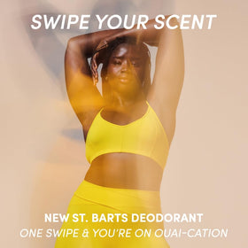 OUAI Aluminum Free Deodorant St. Barts in lifestyle setting