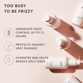 OUAI Anti Frizz Cream application on hair