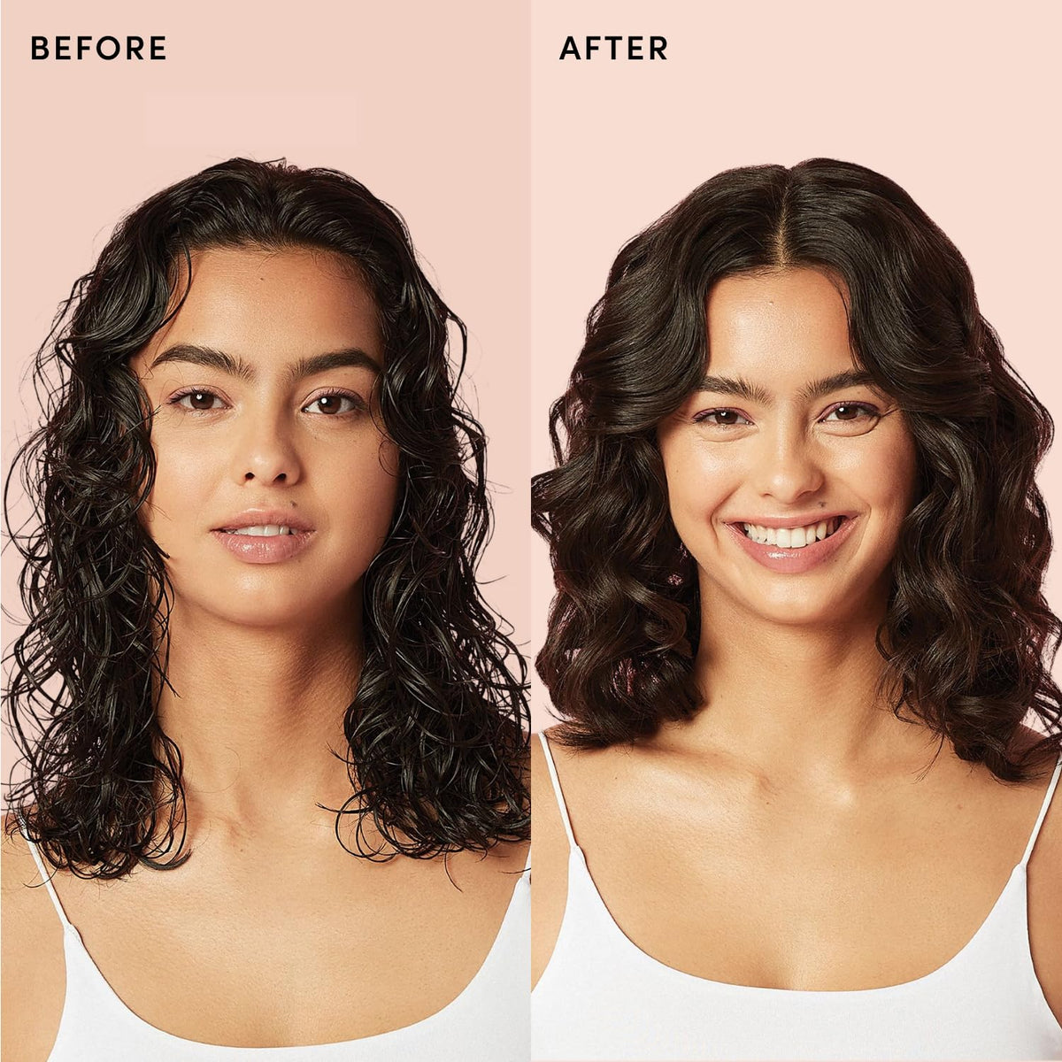 OUAI Anti Frizz Cream lifestyle scene with model