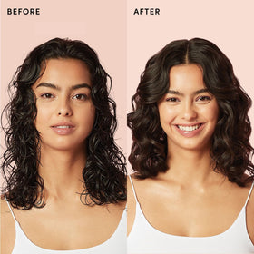 OUAI Anti Frizz Cream lifestyle scene with model