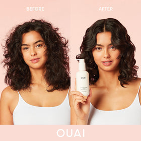OUAI Anti-Frizz Crème bottle close-up